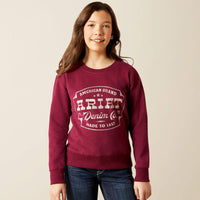 Ariat Girl's Emblem Sweatshirt in Heather