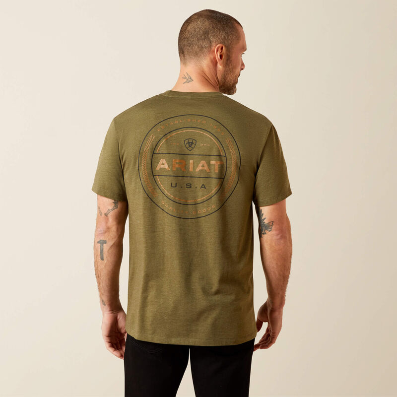 Ariat Men's Ropers Seal T-Shirt in Military Green