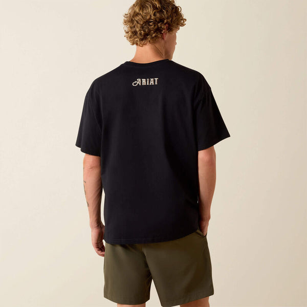 Ariat Men's Wild Life Boxy T-Shirt in Washed Black