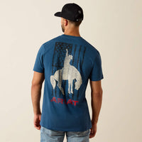 Ariat Men's Flag Bronco Classic Fit T-Shirt in Key Largo