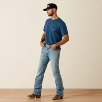 Ariat Men's Flag Bronco Classic Fit T-Shirt in Key Largo