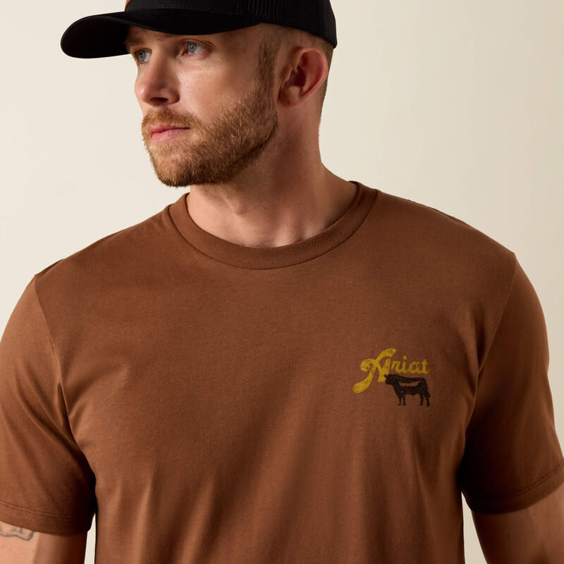 Ariat Men's  BBQ Smoke Classic Fit T-Shirt in Soft Silt