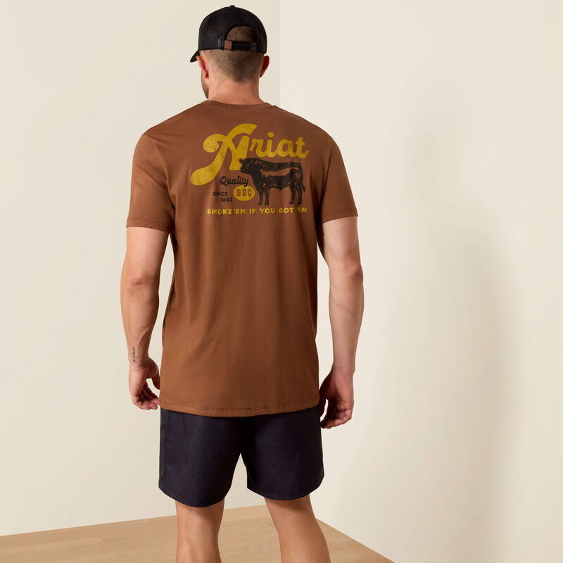 Ariat Men's  BBQ Smoke Classic Fit T-Shirt in Soft Silt
