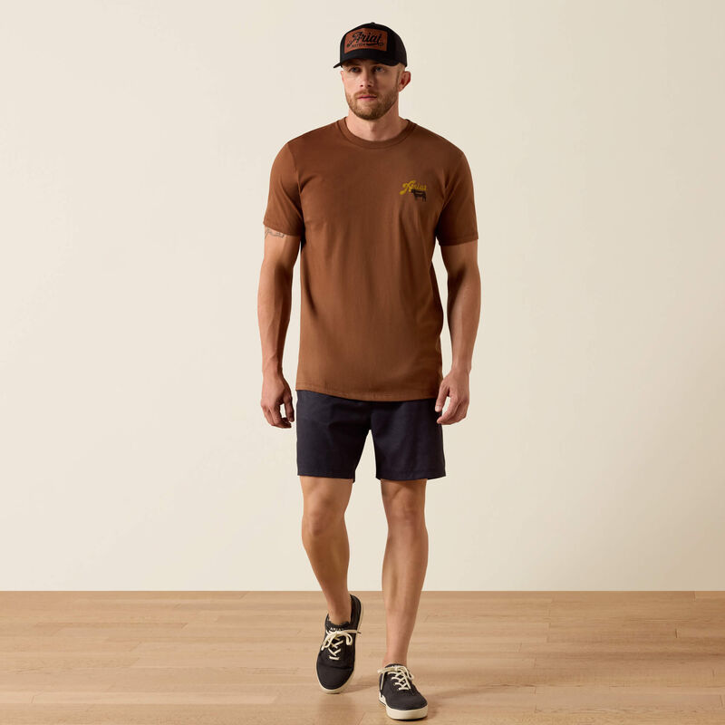 Ariat Men's  BBQ Smoke Classic Fit T-Shirt in Soft Silt