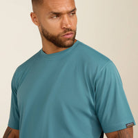 Ariat Men's Rebar Heat Fighter Textured Logo T-Shirt in Hydro