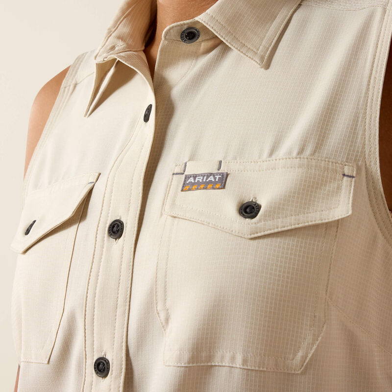 Ariat Women's Rebar Made Tough VentTEK DuraStretch Tank in Moonbeam