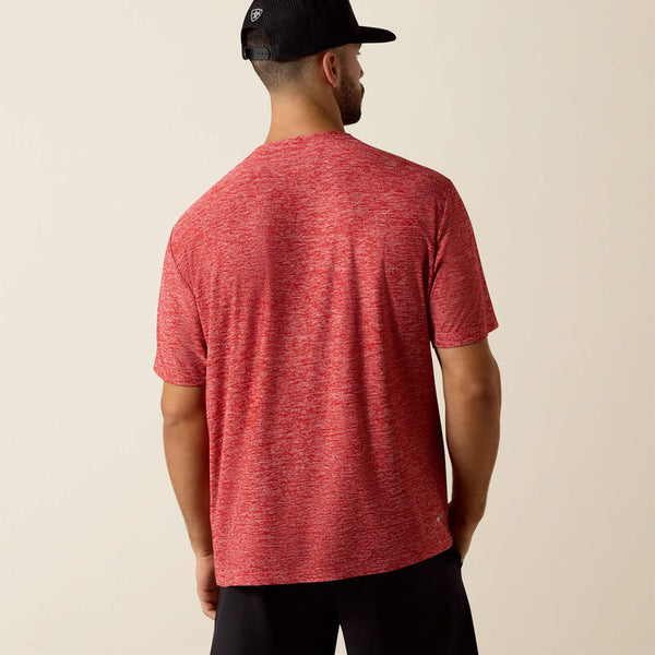 Ariat Men's Patriot Stripe T-Shirt in Haute Red Heather