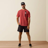 Ariat Men's Patriot Stripe T-Shirt in Haute Red Heather
