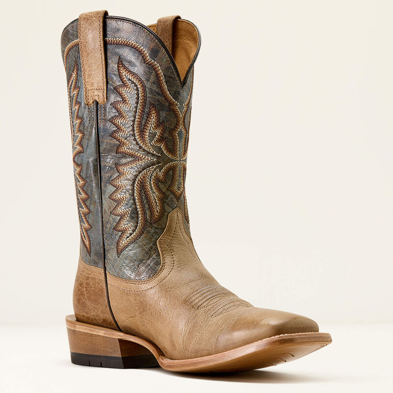 Ariat Men's Preston Wide Square Toe Cowboy Boot in Desert Bone/Plume