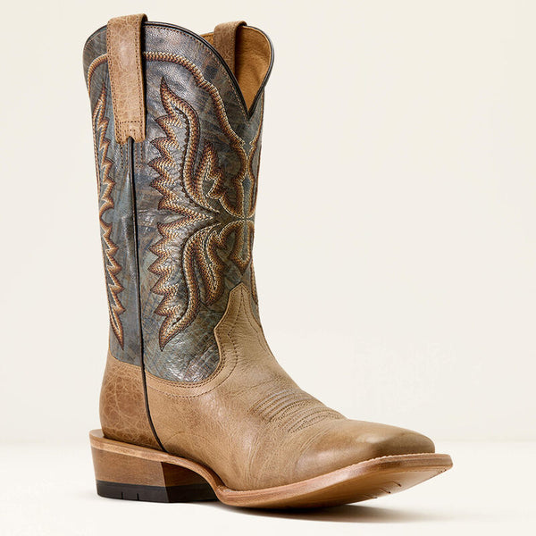 Ariat Men's Preston Wide Square Toe Cowboy Boot in Desert Bone/Plume