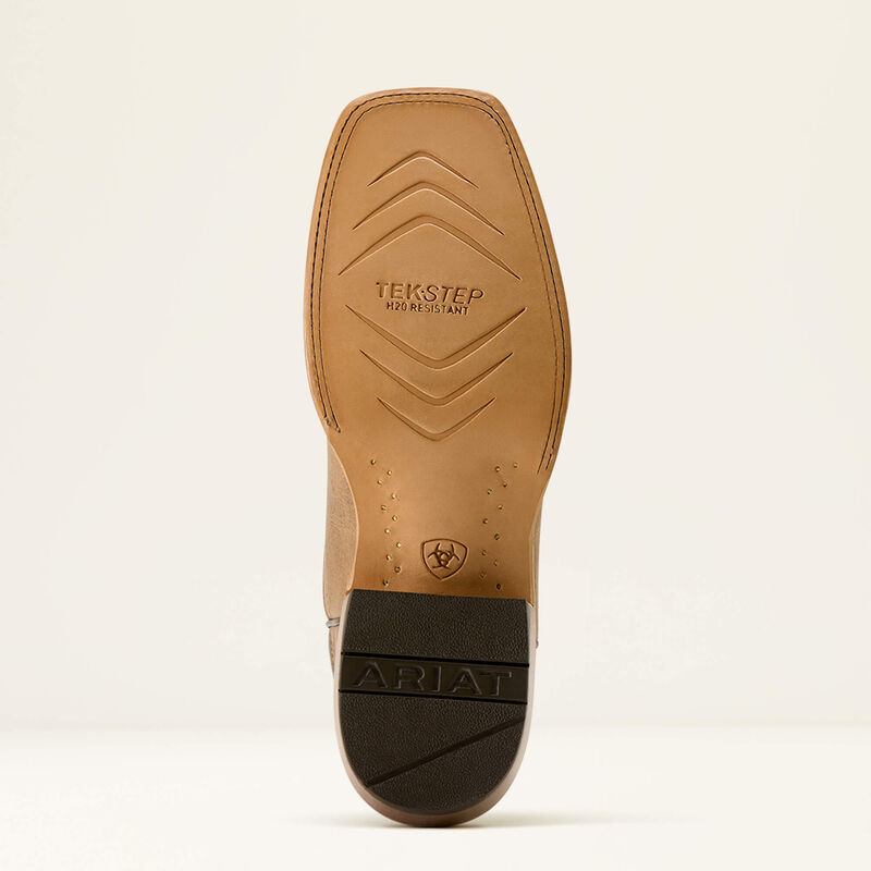 Ariat Men's Preston Wide Square Toe Cowboy Boot in Desert Bone/Plume