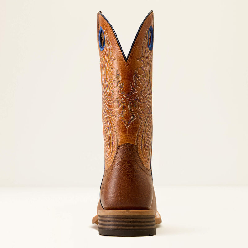 Ariat Men's Highland Toughstock Wide Square Toe Cowboy Boot in Cottage Brown/Marigold