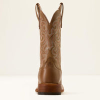 Ariat Women's County Lane Wide Square Toe Western Boot in Natural Tan