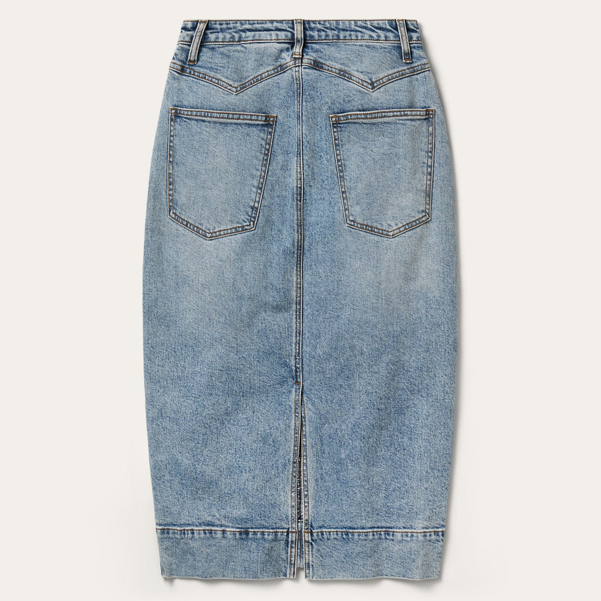 Stetson Women's Denim Midi Skirt in Washed Denim