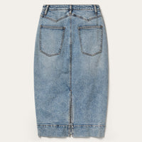 Stetson Women's Denim Midi Skirt in Washed Denim