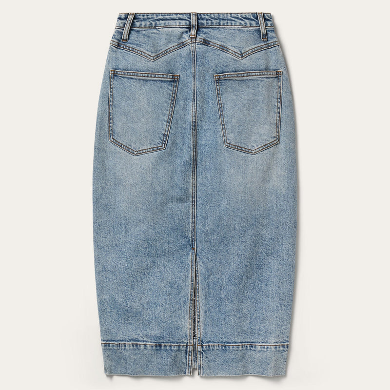 Stetson Women's Denim Midi Skirt in Washed Denim