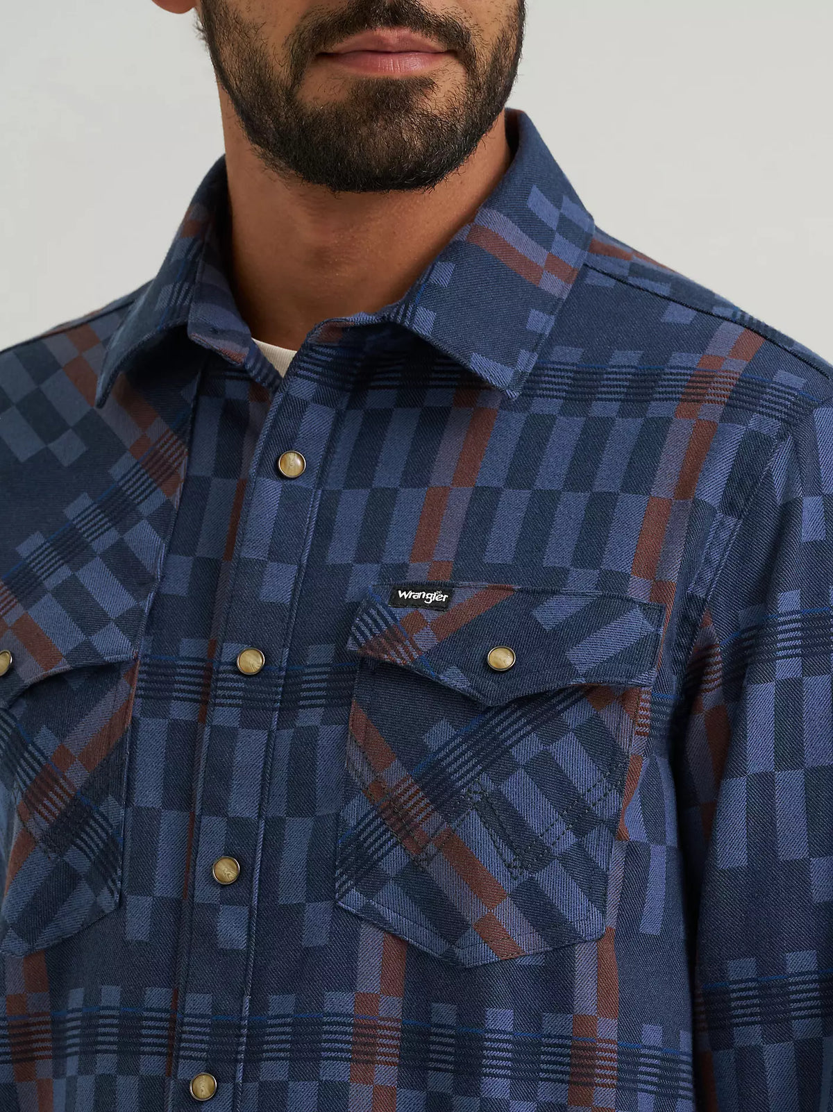 Wrangler ATG Men's L/S Flannel Shirt Jacket in Indigo