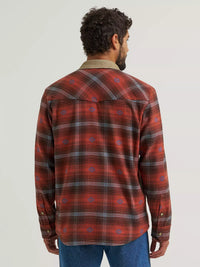 Wrangler ATG Men's L/S Lined Flannel Shirt Jacket in Red