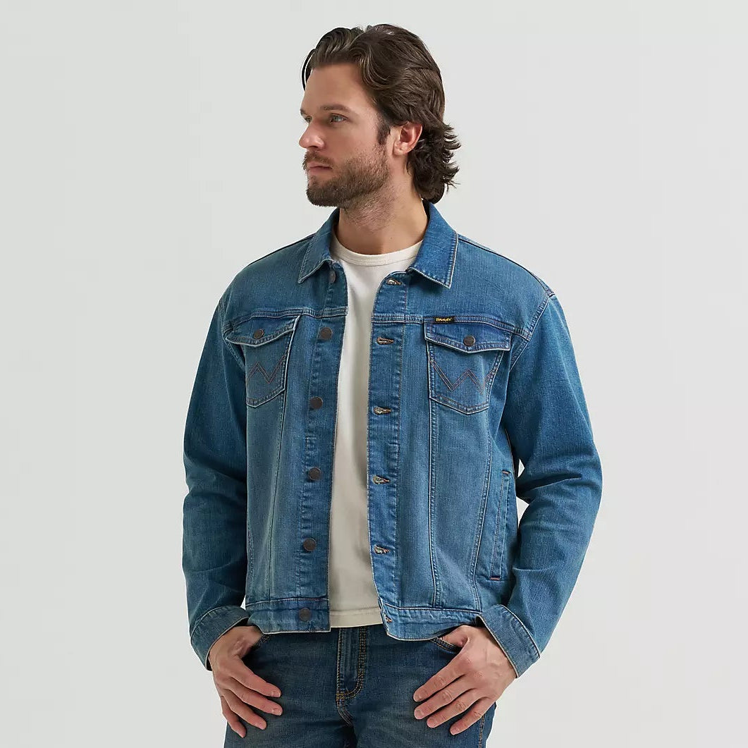 Wrangler Retro Men's Unlined Denim Jacket in Slate Blue