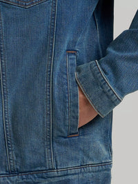 Wrangler Retro Men's Unlined Denim Jacket in Slate Blue