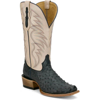 Tony Lama Men's Tyler 13" Ostrich Boot in Grey