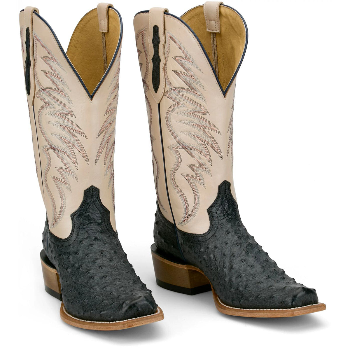 Tony Lama Men's Tyler 13" Ostrich Boot in Grey