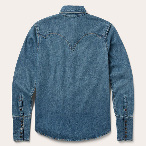 Stetson Women's L/S Chocolate Snap Western Denim Shirt in Medium Wash