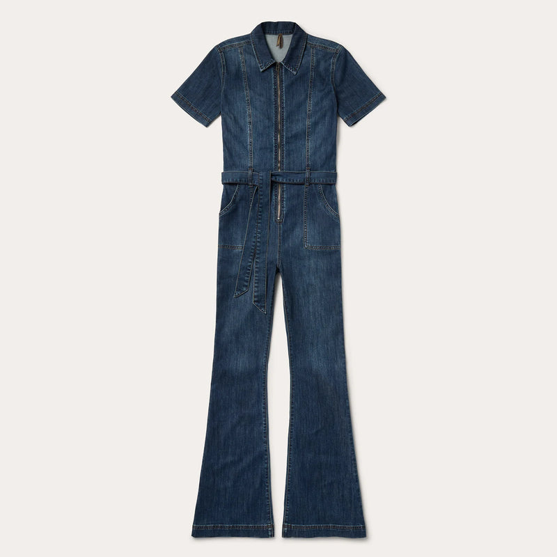 Women's Stetson Dark Blue Stretch Denim Jumpsuit