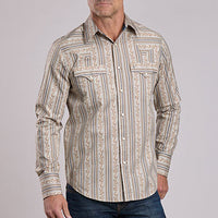 Stetson Men's Frontier Wallpaper Print Western Snap Shirt