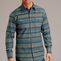Stetson Men's Rugged Serape Stripe Western Snap Shirt