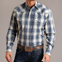 Stetson Men's Crystal Plaid Long Sleeve Western Snap Shirt