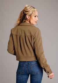 Stetson Women's Novelty Solid Camel Wool Blend Jacket