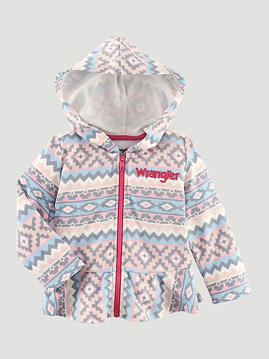 Wrangler Baby & Toddler Girls Printed Zip Front Hoodie