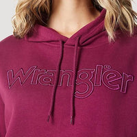 Wrangler Retro Women's Logo Cinched Hoodie-Magenta