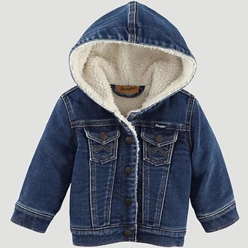 Wrangler Baby & Toddler Girls Sherpa Lined Hooded Denim Jacket