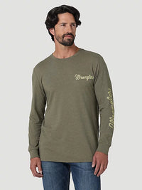 Wrangler Men's Long Sleeve Rope Arm Logo Graphic T-Shirt