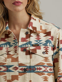 Wrangler Women's Western Aztec Print Boyfriend Jacket