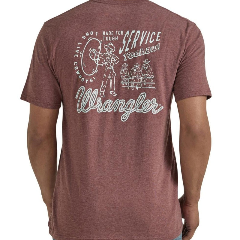 Wrangler Men's Tough Service Graphic T-Shirt in Sable