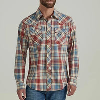 Wrangler Retro Men's Premium Western Snap Shirt in Plaid America