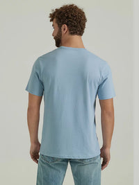 Wrangler Men's George Strait Logo T-Shirt in Ashley Blue Heather