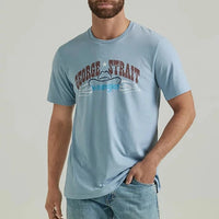 Wrangler Men's George Strait Logo T-Shirt in Ashley Blue Heather