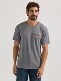 Wrangler Men's Graphic Logo T-Shirt in Graphite Heather