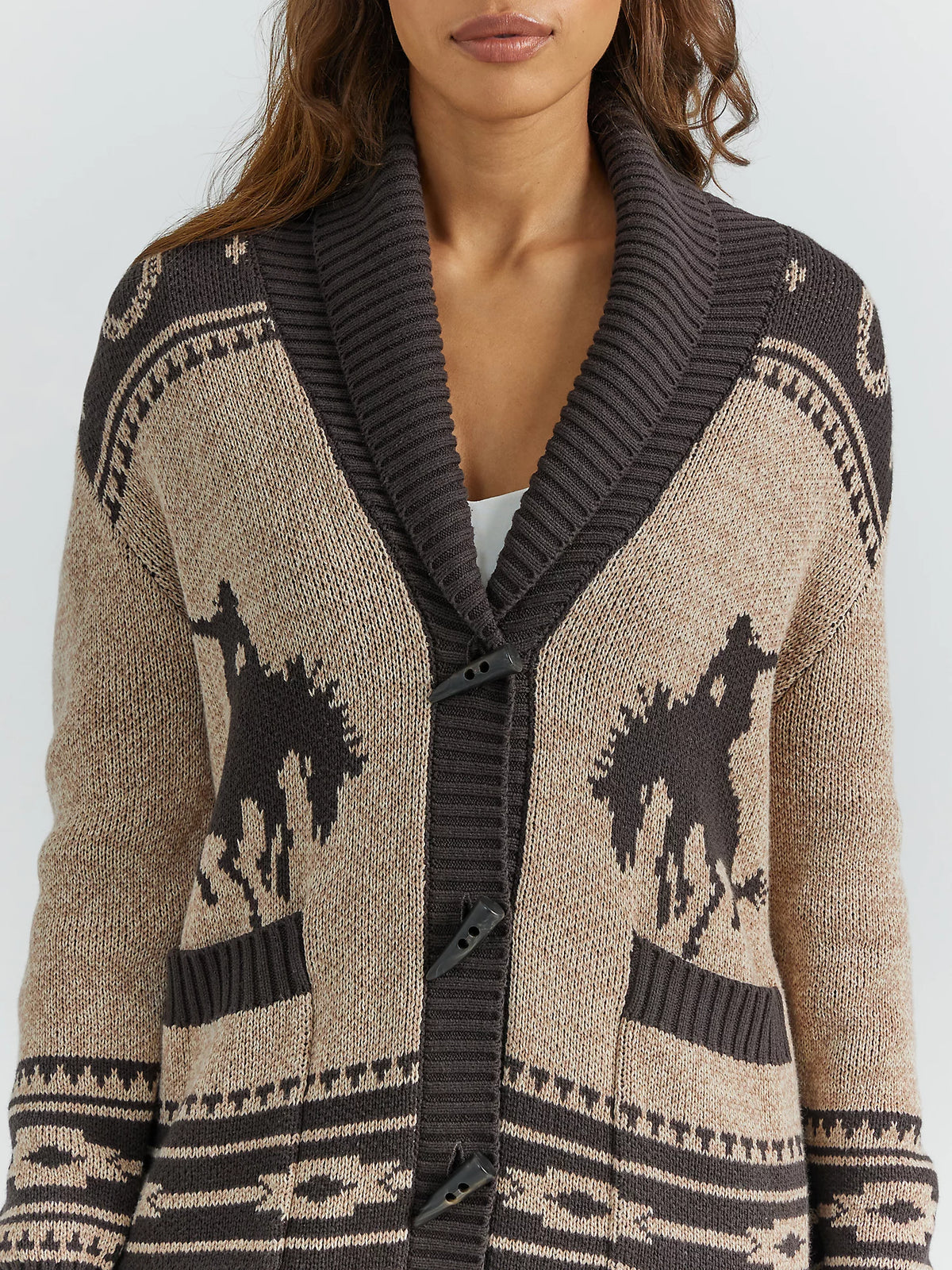 Wrangler Retro Women's Desert Cardigan in Chocolate