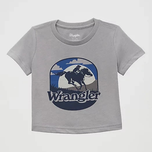 Wrangler Baby & Toddler Boy's Cowboy On Horseback Graphic T-Shirt in Ultimate Grey