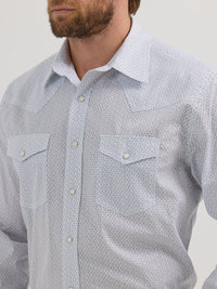 Wrangler Men's L/S 20X Competition Western Snap Shirt in Feather White (Available in Tall Sizes)