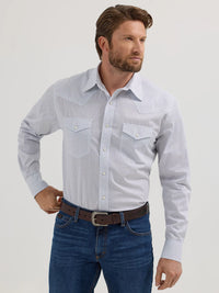 Wrangler Men's L/S 20X Competition Western Snap Shirt in Feather White (Available in Tall Sizes)