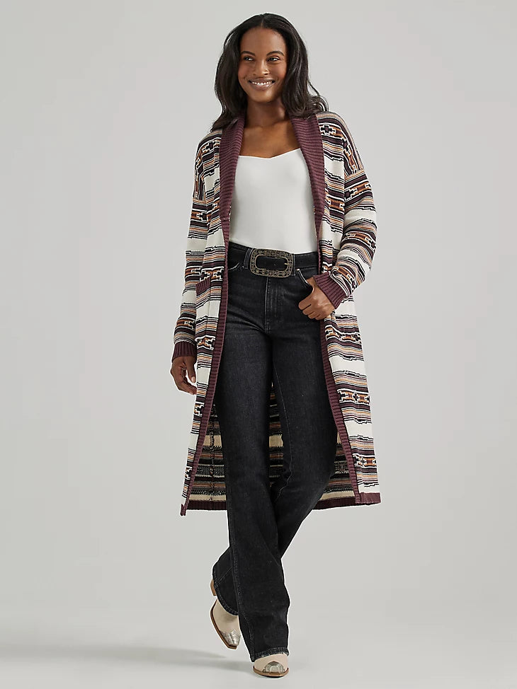 Wrangler Retro Women's Southwestern Duster in Serape Fudge