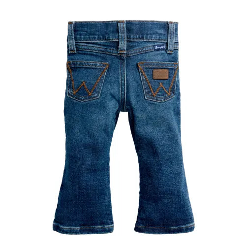 Wrangler Baby Boy's Western Bootcut Jean in Dark Wash