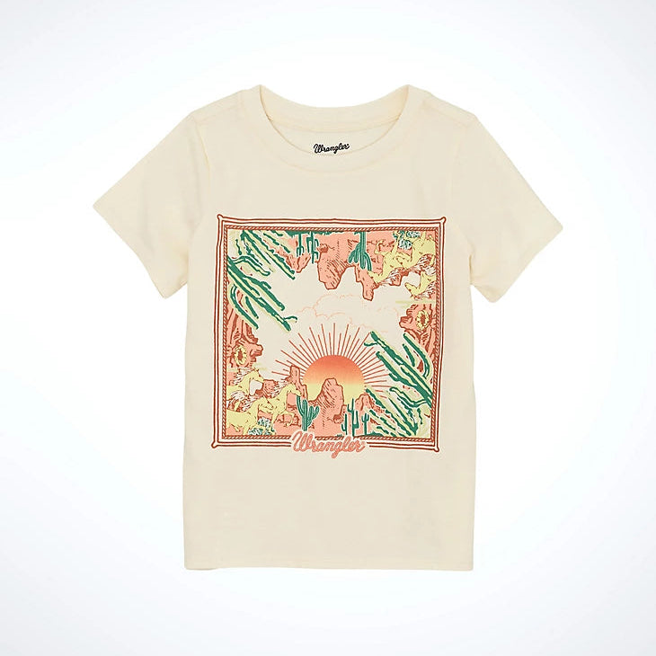 Wrangler Girl’s Western Desert Graphic Tee in White