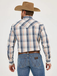 Wrangler Men's L/S 20X Competition Western Snap Shirt in Shore Plaid (Available in Tall Sizes)